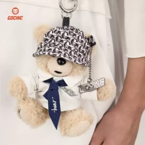10000mAh Handmade Plush Bear Power Bank Dual USB-C Fast Charge Travel Accessory